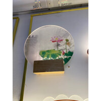 Đèn tường led 3d- Hoa sen ( tròn)
