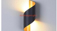Đèn tường led hắt sáng 2 đầu 10W ống xoắn chống được nước IP65 VL-2347/BK 280x90x100