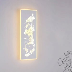 Đèn tường LED hình chữ nhật hoa sen cá chép Venus MB6298