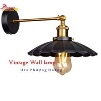 Đèn tường: Mẫu đèn vách đuôi đồng vintage chao hình cánh hoa - Đèn Phượng Hoàng