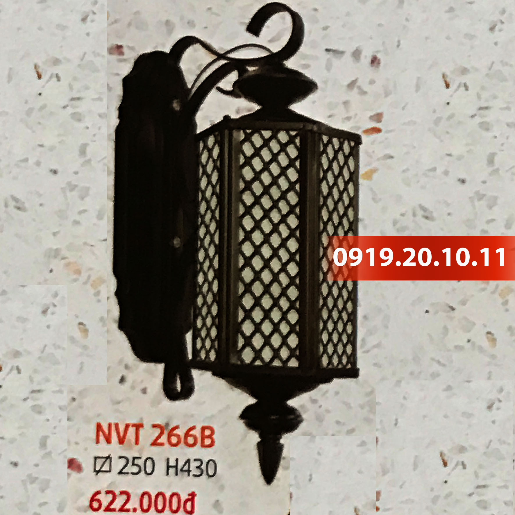 Đèn tường ngoài trời NVT 266B