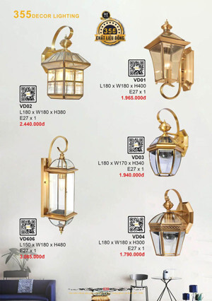 Đèn tường ngoài trời VD-606