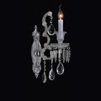 Đèn Tường Pha Lê HQ319/1 (1 Bóng) | LED E14 Giả Nến Lửa Cho Hành Lang & Góc Nhỏ Sang Trọng