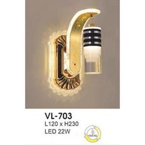 Đèn tường pha lê L120mm VL703
