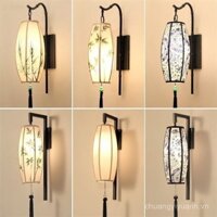 Đèn tường phong cách Trung Quốc mới cho hành lang khách sạn, lối đi nhà hàng, phòng khách, đèn ngủ phong thủy, đèn tường dự án retro vải