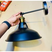 Đèn tường Retro khớp xoay 180 độ kèm chao cổ hở (chưa bóng) - Đèn Toàn Lợi