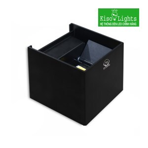 Đèn tường trang trí cao cấp hình vuông thân đen TLC-ĐTT-HVTĐ-06W-02