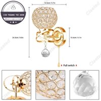 Đèn tường trang trí chất liệu pha lê trang trí nhà cửa DTTHCM + Tặng kèm bóng led E27