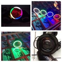 Đèn U7 Không Lồng Viền Led Gắn Mắt Cú Winner, Exciter Siêu Đẹp