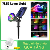 【Đèn USB LED Đọc Sách】Đèn Rọi cắm cỏ, chiếu cây Năng Lượng Mặt Trời Asia 7W, CẮM ĐẤT, GẮN TƯỜNG CHỐNG NƯỚC, 2 TRONG 1