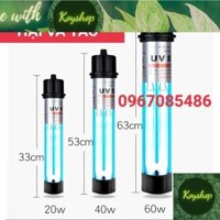 ĐÈN UV 2 BÓNG  , UV 20W , 30W , 40W , 60W , 100W , ĐÈN UV DIỆT RÊU HẠI VÀ DIỆT TẢO HỒ CÁ STERILIZATION KING