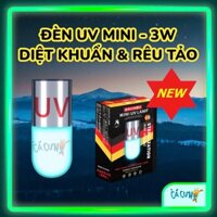 Đèn UV Mini diệt khuẩn & diệt tảo cao cấp - Đèn UV mini 3W cho hồ cá cảnh thủy sinh (Hàng Công Ty)