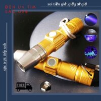 Đèn UV tím Soi Giấy Tờ Tiền Giả Cho Tiệm Cầm Đồ Sạc USB Vỏ Vàng