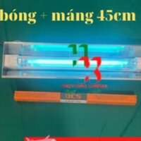 Đèn UVC Diệt Khuẩn Không Khí , Đèn Cực Tím [COMBO Máng + Bóng UV 45cm ]