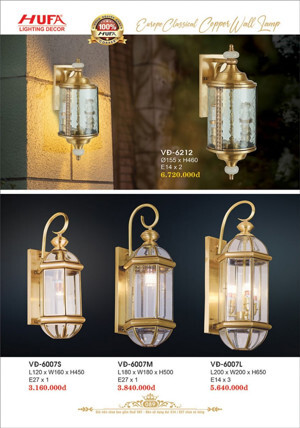 Đèn vách đồng Hufa VĐ-6007S