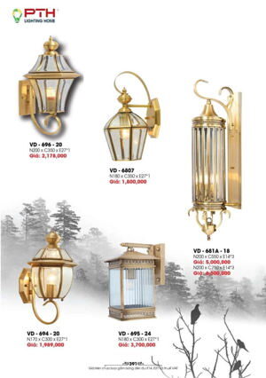 Đèn vách đồng ngoài trời VD-694-20