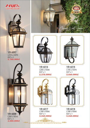 Đèn vách đồng VĐ 6208