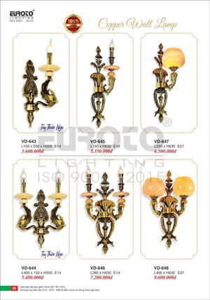 Đèn vách đồng VD-646