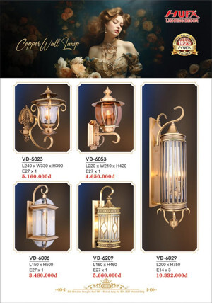 Đèn vách đồng VĐ6209