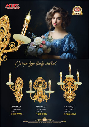 Đèn vách đồng VĐ9240/3