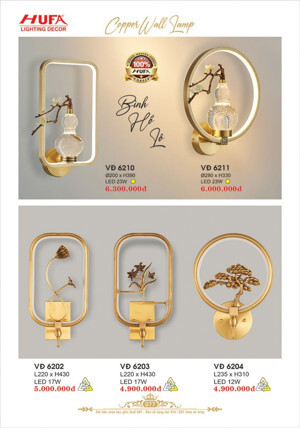 Đèn vách đồng Verona VĐ-6202/1
