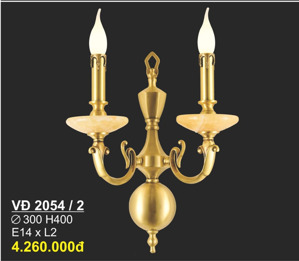 Đèn vách gắn tường đồng trang trí VD 2054/2