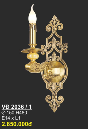 Đèn vách gắn tường đồng VD-2036/1