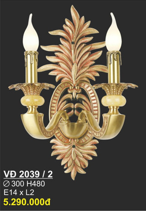 Đèn vách gắn tường đồng VD-2039/2