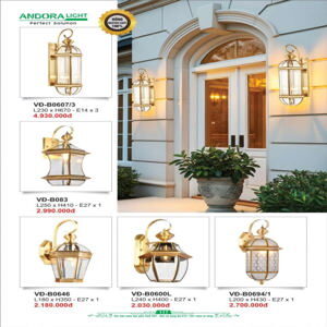 Đèn vách gắn tường đồng VĐ-B0600L