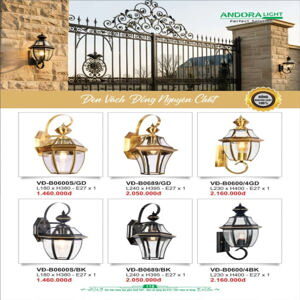 Đèn vách gắn tường đồng VĐ-B0600S