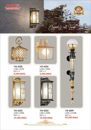 Đèn vách led trang trí ngoài trời VĐ 6226