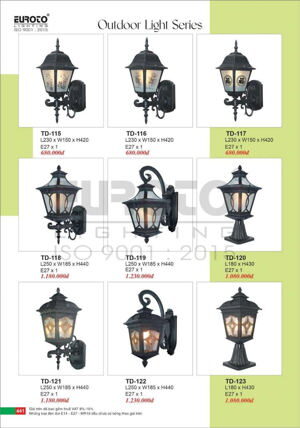 Đèn vách ngoài trời TD-117