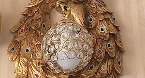 Đèn vách song phượng mạ đồng BT-8001