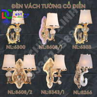 Đèn vách tân cổ điển, đèn tường trang trí Salon tóc NL6300, NL8608/1, NL6303, NL8608/2, NL8343/1, NL8266