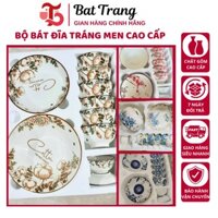 Đền Vỡ 100% Bộ Bát Đĩa Bát Tràng Tráng Men Cao Cấp Kèm Hộp Xốp Tráng Sứ StorĐe