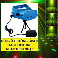 Đèn Vũ Trường Chiếu Laser Cảm Biến Âm Thanh, nháy theo nhạc ánh sáng nét trang trí đèn sân khấu