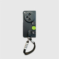 Đen Xanh Vui Bánh Quy Màu Trơn Ốp lưng Có Dây Cầm Tay Di Động Cho OPPO find n5 Findn5 find n5 find n5 Ốp Lưng Chống Sốc