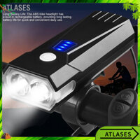Đèn xe đạp có còi điện lớn ABS pha leo núi LED thể sạc lại để đi ban đêm Atlases~