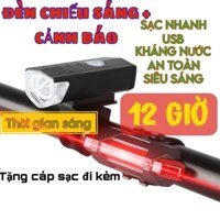 Đèn xe đạp đèn led tín hiệu gắn đầu và đuôi xe đạp đèn cảnh báo chuyên dụng tiện lợi - Hàng mới về