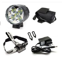 Đèn Xe Đạp Leo Núi, Đèn Pha T6, Đèn Pin Ánh Sáng Mạnh, Chống Nước, Chống Sốc, Thiết Bị Đạp Xe Đêm 5 T6