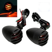 Đèn Xi nhan độ classic dạng Hột Vịt lưới sắt độ mọi loại xe classic cafe racer....( giá 1 đôi)