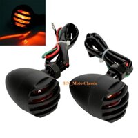 Đèn xi nhan hột vịt lưới sắt sơn tĩnh điện độ xe classic Cafe Racer Tracker Win 67 Cub và các loại xe