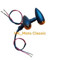 Đèn xi nhan nhọn bằng sắt sơn tĩnh điện độ xe classic Cafe Racer Tracker Win moto PKL và các loại xe