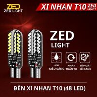 Đèn Xi Nhan T10 ( 48 LED ) Hiệu Ứng 7 Màu 2 Chế Độ 12V/DC Lắp Zin