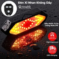 Đèn Xi Nhan Xe Đạp Thể Thao, Đèn Hậu Xin Nhan Pin Sạc Không Dây Điều Khiển Từ Xa 5 Chế Độ Sáng Chính Hãng Amalife