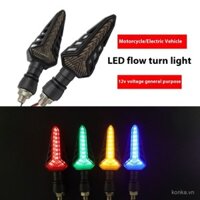 Đèn Xinhan xe máy sửa đổi công nghệ cảm giác đèn báo rẽ mẫu xe dẫn dòng nước 2025 đèn mới 12V đèn quay xe điện