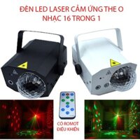 Đèn xoay cảm biến theo nhạc, trang trí phòng karaoke, đèn led Laser