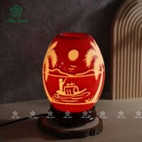 Đèn xông tinh dầu dáng quả trứng vẽ tay