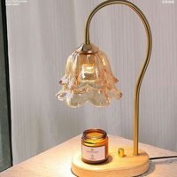 Đèn Xông Tinh Dầu, Đèn Đốt Nến Hoa Thủy Tinh, Đèn Ngủ Để Bàn Decor,Có thể chỉnh giờ