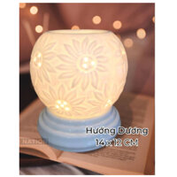 Đèn Xông Tinh Dầu Điện 100% Gốm Sứ Bát Tràng Thấu Quang